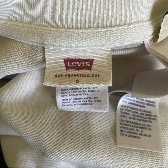 Levi’s Women Roonie Cropped Relaxed Long Sleeve Sweater • White Cap Grey • Small - Picture 8 of 11